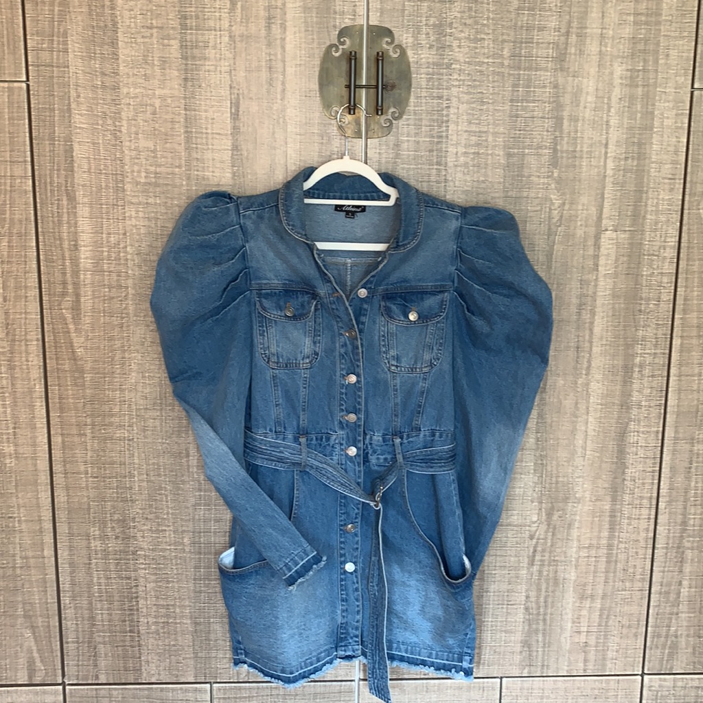 Athina Puff Sleeve Denim Dress